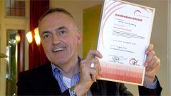 Marcel van Oss met LVV certificaat